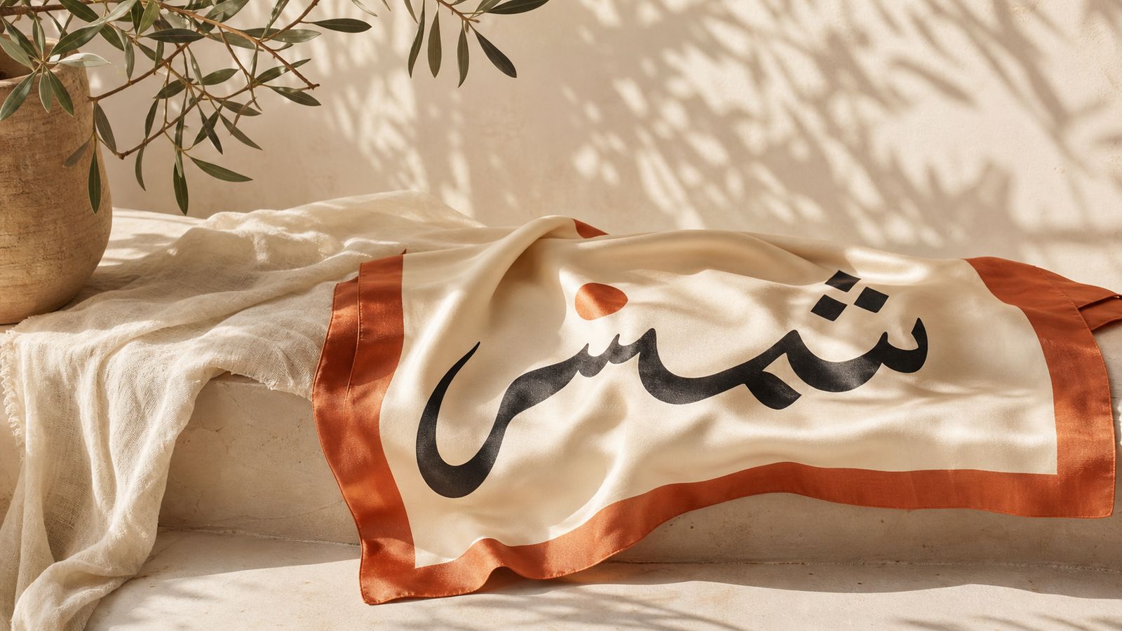 Foulard CHEMS — le soleil, 90×90